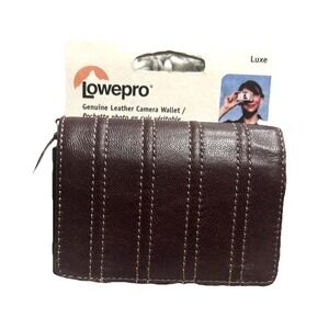 Lowepro Small‎ Brown Leather Digital Camera Bag Case NWT Compact Travel Hiking
